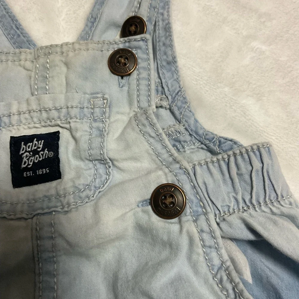 Light Blue OSHKOSH Shortalls - Vintage Baby Overalls SHORTS by Oshkosh B'gosh